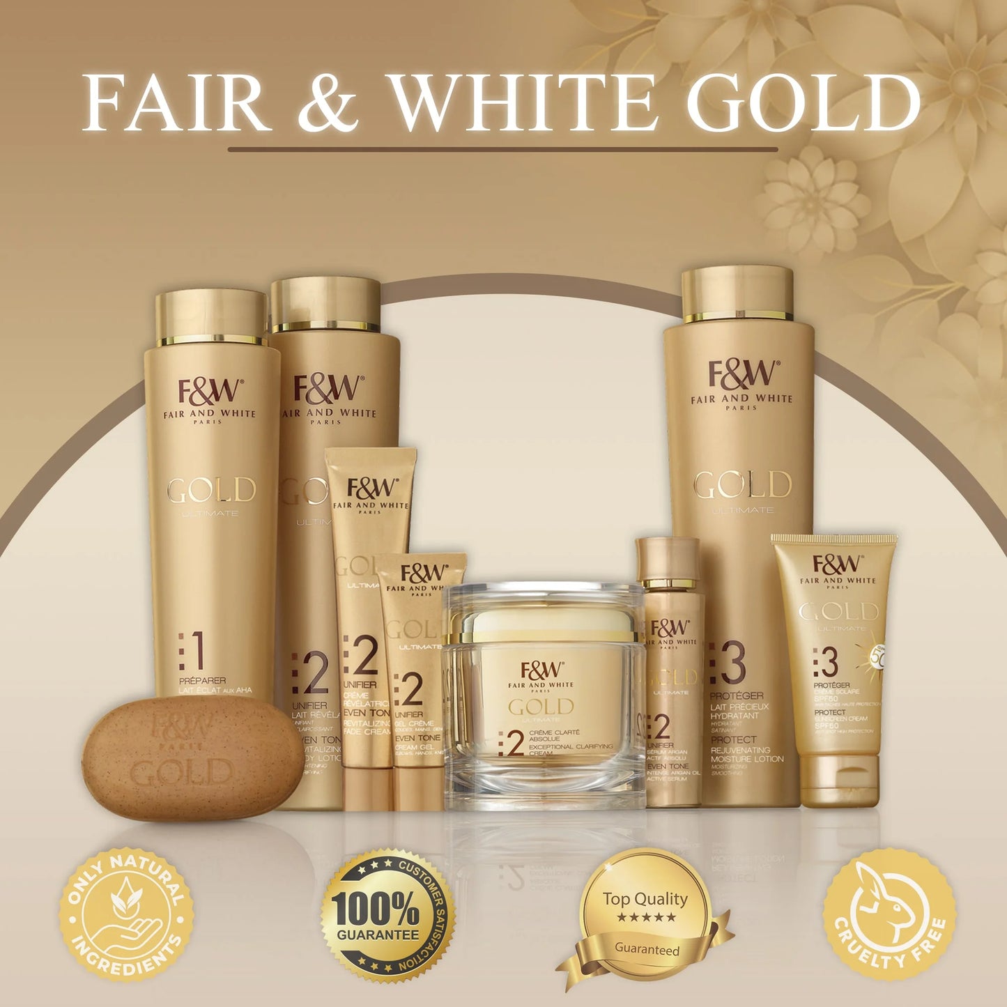 & Fair Lotion 2 Rejuvenates Types Suitable Maxi All fl White Gold 350ml/11.8 for oz - Body Skin Skin, - Tone