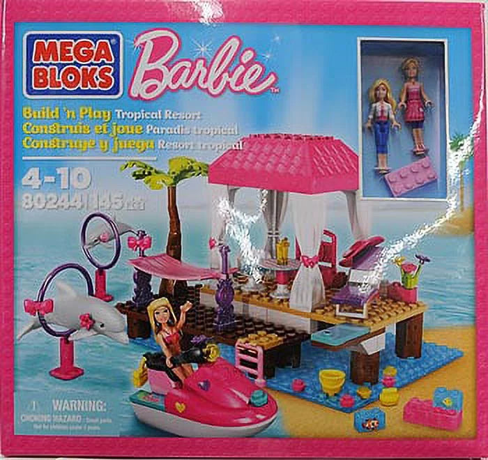 #80244 Play Barbie Mega 'n Build Bloks Resort Tropical